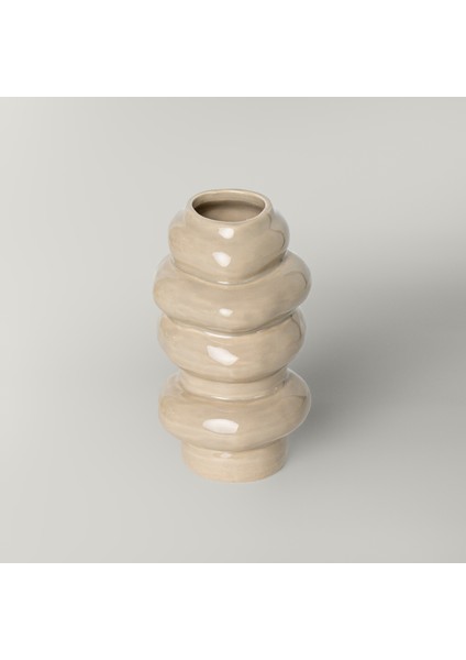 Callen 11,5X11X20 cm Vazo Bej