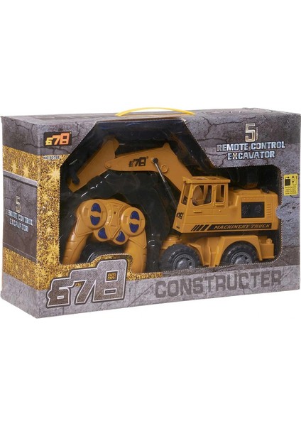 Şarjlı Uzaktan Kumandalı 5 Kanal Sarı Ekskavatör Oyuncak Kepçe 35 cm fırsatları