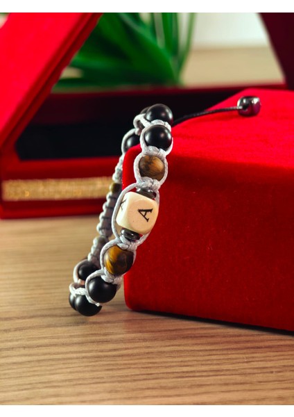 Makrome Doğaltaş El Yapımı Bileklik Doğal Taş Makrome Bileklik