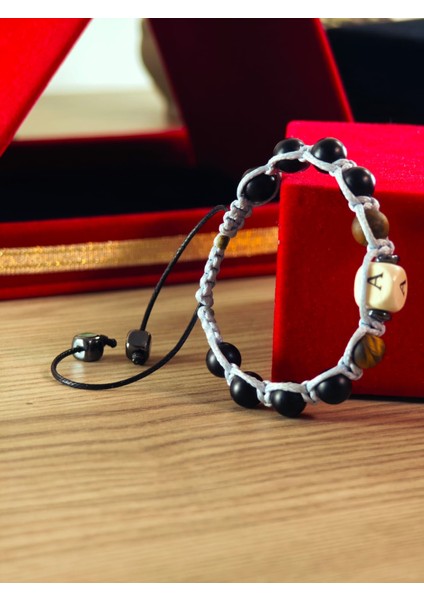 Makrome Doğaltaş El Yapımı Bileklik Doğal Taş Makrome Bileklik