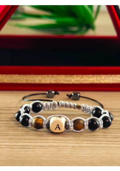 Makrome Doğaltaş El Yapımı Bileklik Doğal Taş Makrome Bileklik