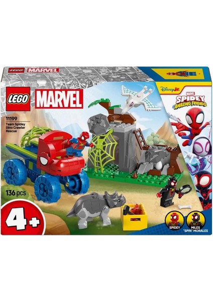 LEGO Marvel Spidey ve Inanılmaz Arkadaşları Spidey Ekibi Dinozor Kamyonlu Kurtarma 11199 fırsatları