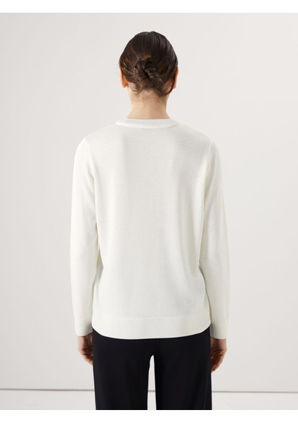 Yeni Sezon Bisiklet Yaka Pul Işlemeli Kadın Triko Kazak fırsatları