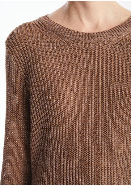 Yeni Sezon Bisiklet Yaka Ajurlu Kadın Triko Kazak modelleri