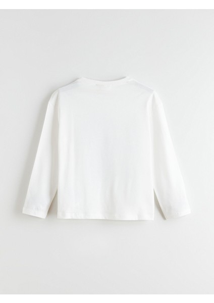 Yeni Sezon Bisiklet Yaka Stitch Baskılı Kız Çocuk Pijama Takımı fırsatları