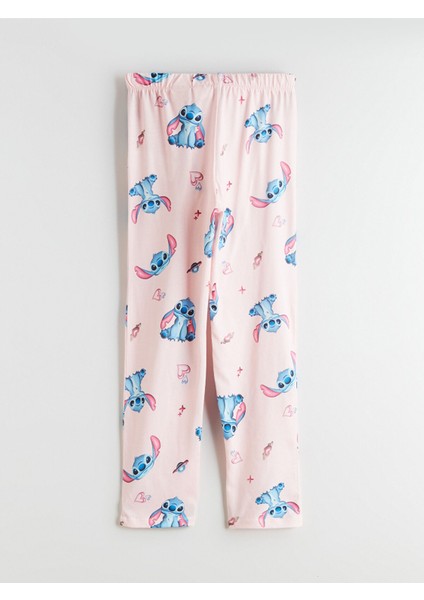 Yeni Sezon Bisiklet Yaka Stitch Baskılı Kız Çocuk Pijama Takımı indirimleri