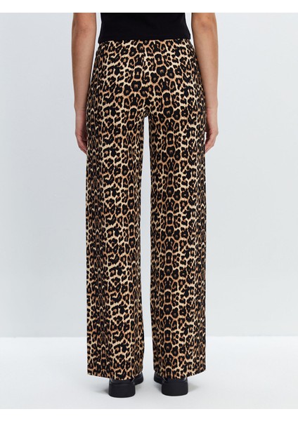 Yeni Sezon Beli Lastikli Leopar Desenli Kadın Pantolon fiyatları