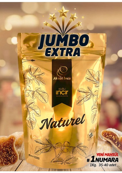 Jumbo Extra 1 Numara Kuru Incir – 900G Gold Doypack