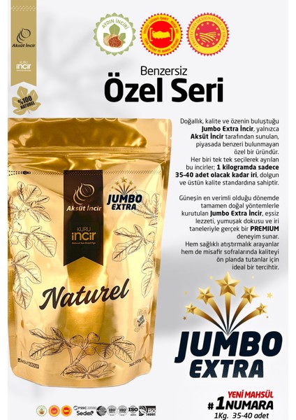 Jumbo Extra 1 Numara Kuru Incir – 900G Gold Doypack modelleri