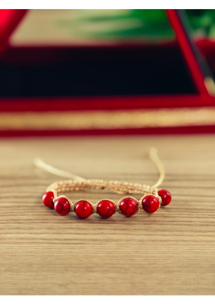 Makrome Bileklik El Yapımı Doğaltaş Makrome Örme Bileklik Akik Taşı, Lapis Taşı, Hematit Taşı