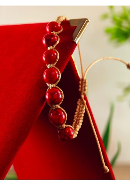 Makrome Bileklik El Yapımı Doğaltaş Makrome Örme Bileklik Akik Taşı, Lapis Taşı, Hematit Taşı