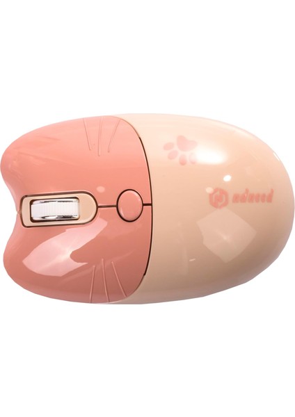 Sevimli Kedi Kablosuz Pudra-Bej Mouse Bluetooth + Dual Mode