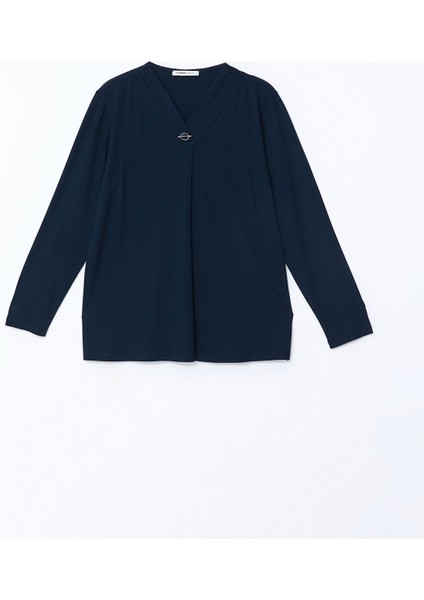 Yeni Sezon V Yaka Kadın Bluz