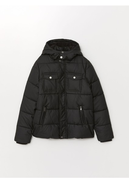 Yeni Sezon Kapüşonlu Erkek Çocuk Şişme Mont