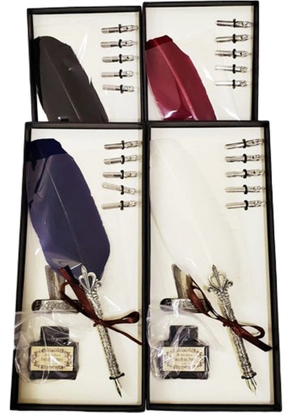 Tüylü Masaüstü Divit Kalem Seti