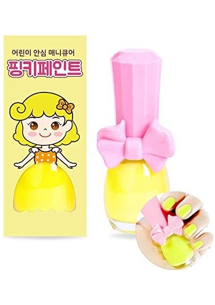 Pinky Cosmetic I'm Pinky Kids Nail Paint Fresh Lemon Çocuklar Için Soyulabilir Oje