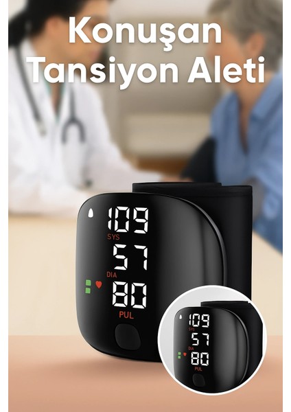 Konuşan Tansiyon Aleti – Çok Dilli, Sesli Yayınlı, Dijital Bilek Tipi Ölçüm