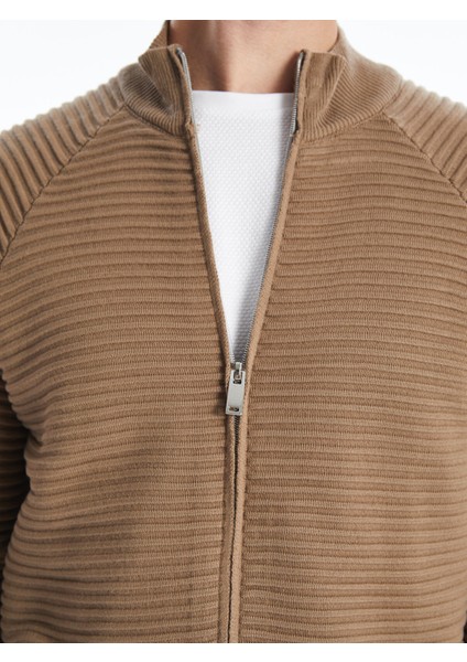 Yeni Sezon Standart Kalıp Dik Yaka Erkek Triko Hırka fırsatları