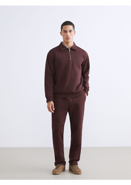 Yeni Sezon Polo Yaka Baskılı Erkek Kalın Sweatshirt fiyatları