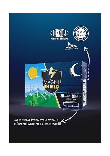 Magnishield Magnezyum Malat+Sitrat 250 Mg 60 Tablet fiyatları