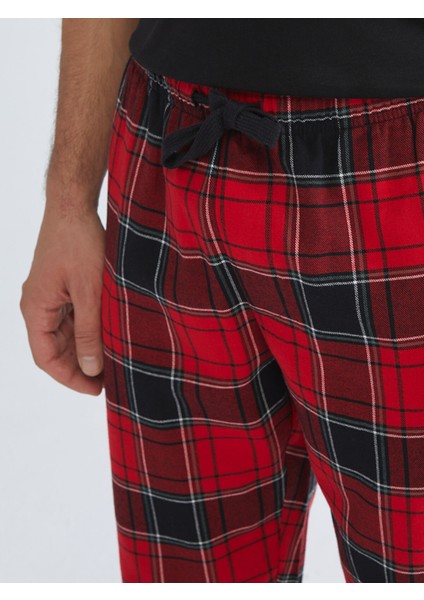 Yeni Sezon Standart Kalıp Ekose Erkek Pijama Alt modelleri