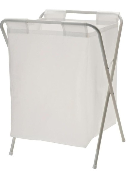 50 Litre Beyaz,katlanır, Çamaşır Sepeti Açılır Kapanır Pratik Kirli Sepeti 50 Lt U42X G43X Y60 cm