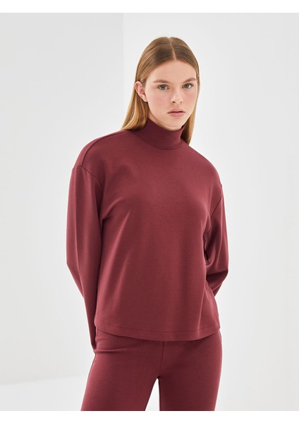 Yeni Sezon Dik Yaka Oversize Kadın Sweatshirt