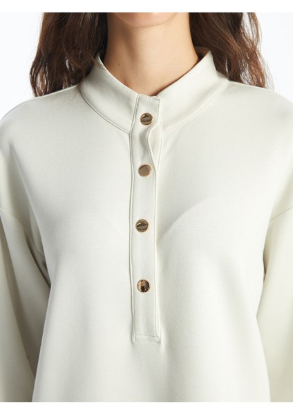 Yeni Sezon Dik Yaka Kadın Sweatshirt modelleri