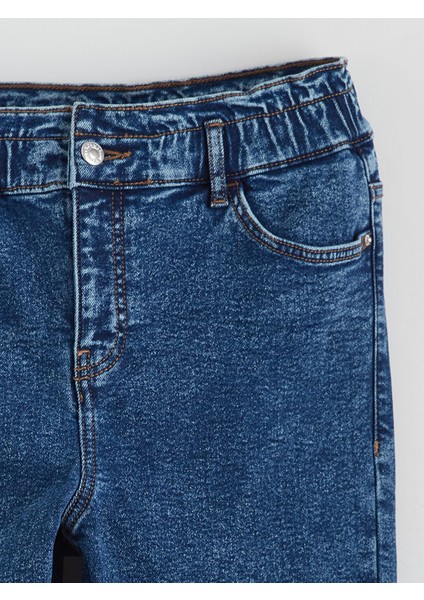Yeni Sezon Beli Lastikli Slim Mom Kadın Jean Pantolon modelleri