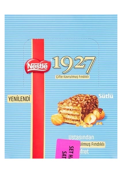 Nestlé 1927 Çifte Kavrulmuş Fındıklı Gofret, 31 G x 12 modelleri