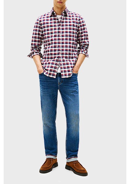 Pamuklu Regular Fit Uzun Kollu Ekoseli Gömlek Erkek Gömlek MW0MW40465 0qj modelleri