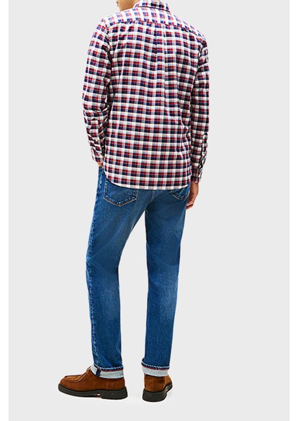 Pamuklu Regular Fit Uzun Kollu Ekoseli Gömlek Erkek Gömlek MW0MW40465 0qj fırsatları