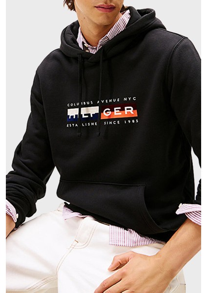 Pamuklu Regular Fit Baskılı Kapüşon Yaka Sweat Erkek Sweat MW0MW40041 Bds fiyatları