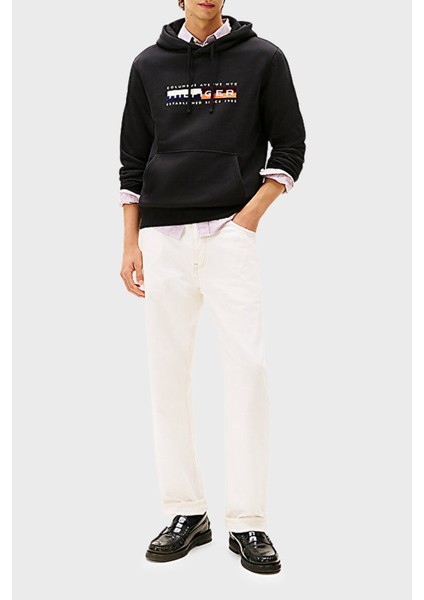 Pamuklu Regular Fit Baskılı Kapüşon Yaka Sweat Erkek Sweat MW0MW40041 Bds modelleri