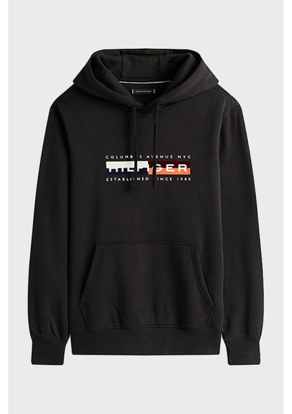 Pamuklu Regular Fit Baskılı Kapüşon Yaka Sweat Erkek Sweat MW0MW40041 Bds indirimleri