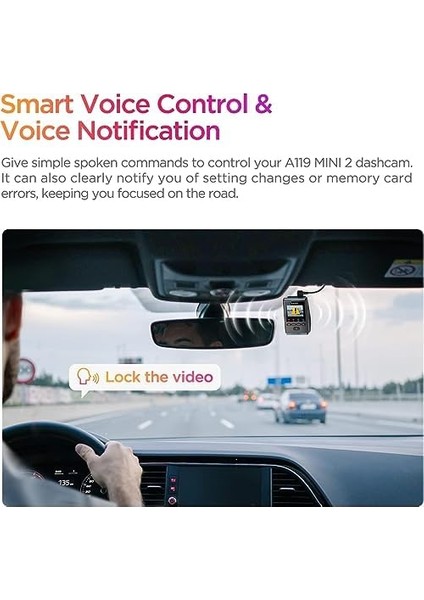 A119 Mini-2 Hdr 2k 60FPS 5ghz Wifi ve Gps'li Araç Kamerası modelleri