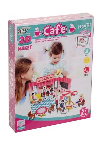 Cafe Maket 3 Boyutlu Puzzle modelleri