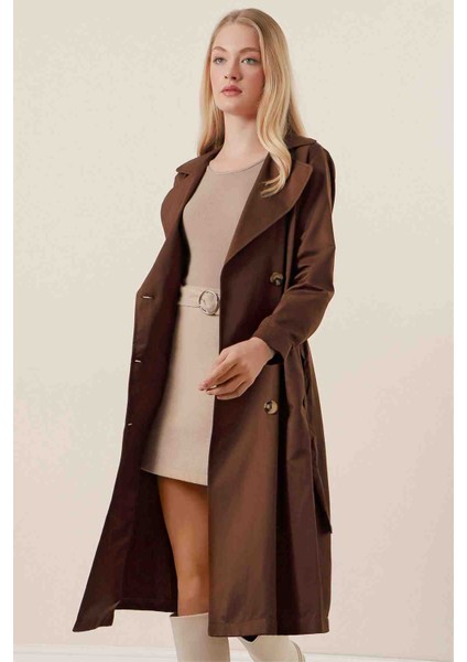 Kruvaze Yaka Trençkot fırsatları