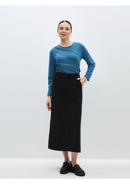 Yeni Sezon Kadın Standart Fit Düz Etek fiyatları