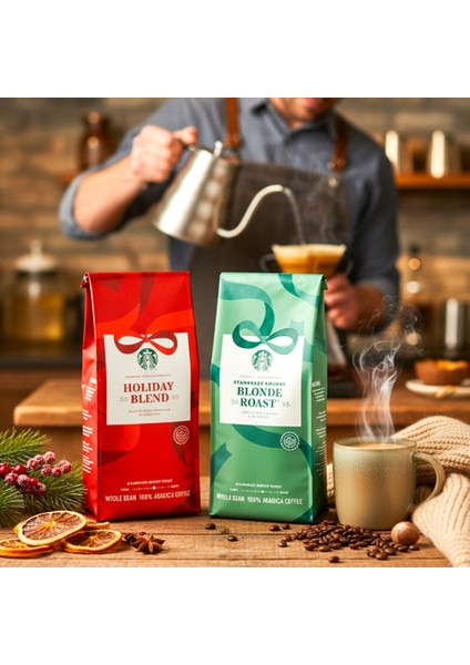 Christmas Blend ve Christmas Blonde Ymuşak İçimli Çekirdek Filtre Kahve Yılbaşı Özel 250Gx2 Adet modelleri