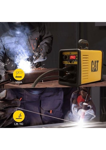 DZ141T 140 Amper Tıg Lıft/mma Çanta Tipi Profesyonel Inverter Kaynak Makinesi + Cat DX37 Avuç Taşlama modelleri