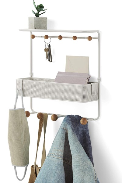 Estique Kapı Üstü Düzenleyici - Çok Amaçlı Raflı, Beyaz