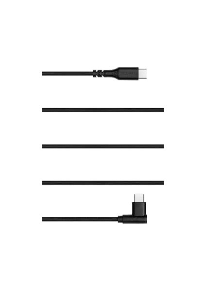 Type-C To Type-C ile Uyumlu ve ile Uyumlu Hızlı Şarj ve Kablosu 200 cm L Tipi Gaming Hasır Örgülü (Siyah) fiyatları