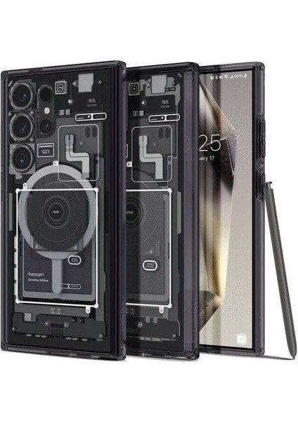 S24 Ultra Kılıf Ultra Onetap Metal Ring Magfit Zero One - ACS07298