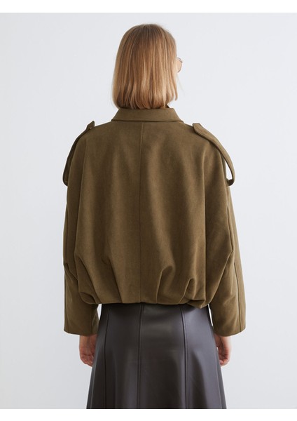 Yeni Sezon Gömlek Yaka Oversize Kadın Süet Görünümlü Ceket fırsatları