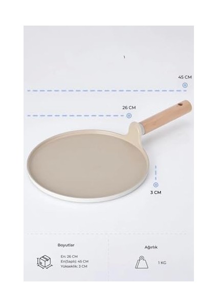 Döküm Xtrema Kaplama Tava 26CM Bej fiyatları