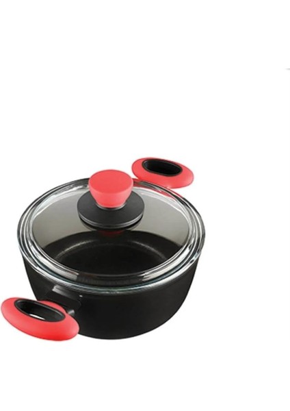 Titanium 24CM Tencere/kırmızı