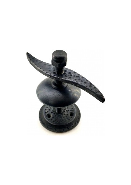 Antika Tarz Dekoratif Pirinç Pervane Panjur Stoperi - 110X110 Mm, Oksit