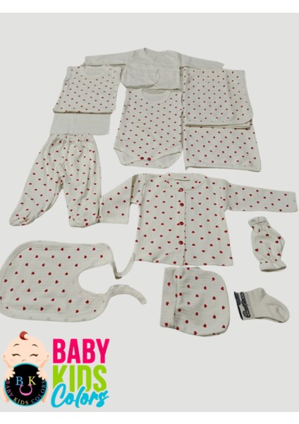 Fitilli Kumaşa 10'li Kalp Baskılı Hastane Çıkışı fırsatları