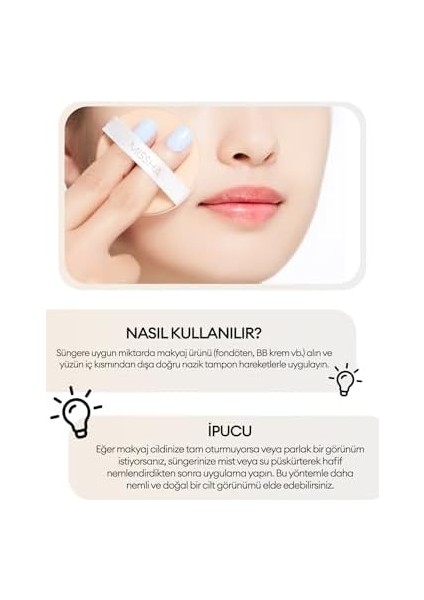 Mıssha Ince ve Eşit Uygulama Sağlayan Makyaj Süngeri Tension Pact Puff (Fitting) modelleri